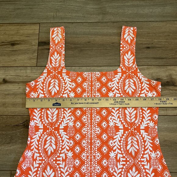 Lilly Pulitzer Larsa Swim Coverup Dress SZ Large Flamingo Harbour Orange Stretch - Picture 6 of 11